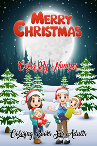 Merry Christmas Color By Number Coloring Books For Adults