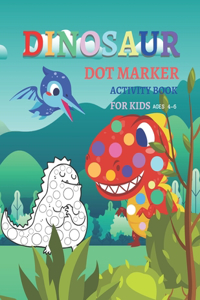 Dinosaur Dot Markers Activity Book For Kid Ages 4-6