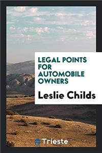 Legal Points for Automobile Owners
