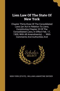 Lien Law Of The State Of New York