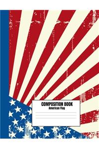 Composition Book American Flag