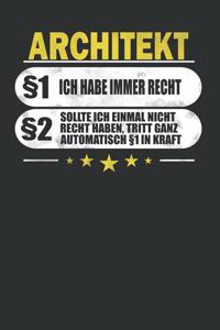 Architekt §1 Ich Habe Immer Recht §2 Sollte Ich Einmal Nicht Recht Haben, Tritt Ganz Automatisch §1 in Kraft