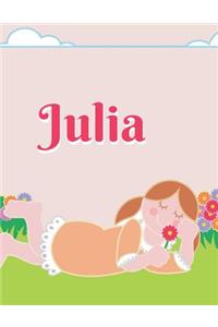 Julia Personalized Sketchbook Journal Notebook