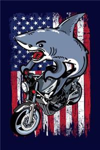 American Shark On A Motorcycle