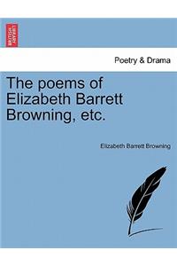 Poems of Elizabeth Barrett Browning, Etc.