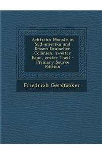 Achtzehn Monate in Sud-Amerika Und Dessen Deutschen Colonien, Zweiter Band, Erster Theil - Primary Source Edition