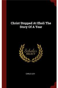 Christ Stopped at Eboli the Story of a Year