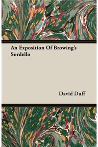 Exposition of Browing's Sordello