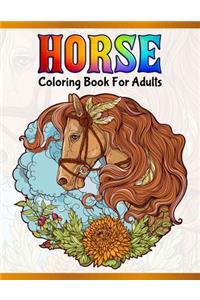 Horse Coloring Book For Adults