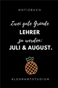 Notizbuch Zwei Gute Gründe Lehrer Zu Werden