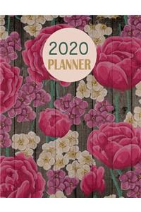 2020 Planner: The Vintage Wood Flower Theme Mix and Match Weekly Planner