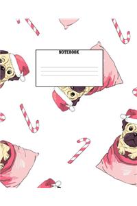Christmas Dog Pattern Composition Notebook