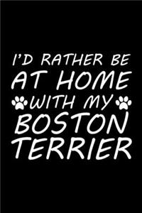 I'd rather be at home with my Boston terrier