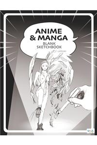 Anime & Manga Blank Sketchbook: Draw Your Own Anime Manga Comics