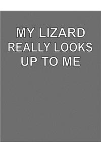 My Lizard Really Looks Up To Me