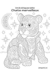 Livre de coloriage pour adultes Chats merveilleux