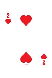 2 Of Hearts: Poker Card Notebook With Lined Wide Ruled Paper For Work, Home Or School. Cool 5 x 8 Notepad Journal For Taking Notes, Diaries Or Journaling For Pok