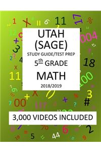 5th Grade UTAH SAGE, 2019 MATH, Test Prep