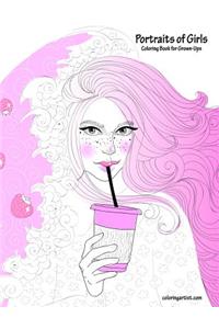 Portraits of Girls Coloring Book for Grown-Ups 1