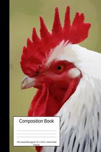 Composition Book 200 Sheets/400 Pages/7.44 X 9.69 In. Wide Ruled/ Rooster