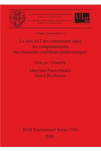 rôle de l'environnement dans les comportements des chasseurs-cueilleurs préhistoriques