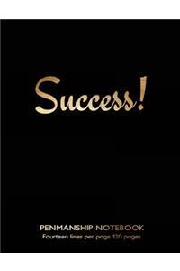 Penmanship Notebook - fourteen lines per page 120 pages