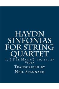 Haydn Sinfonias for String Quartet