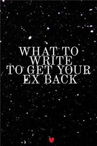 What To Write To Get Your Man Back Journal