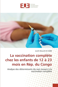 vaccination complète chez les enfants de 12 à 23 mois en Rép. du Congo