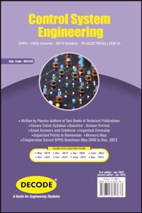 Control System Engineering for SPPU 19 Course (TE - VI - Electrical - 303150) (Decode)