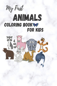 My First Animals Coloring Book For Kids