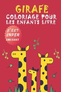 girafe coloriage pour les enfants de livre