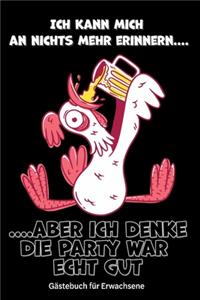 Gästebuch Partybuch Geburtstagsbuch für Erwachsene zum Ausfüllen lustige Fragen für betrunkene Gäste Auch als Geschenk.