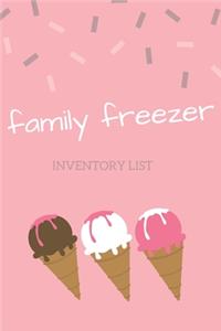 Family Freezer Inventory List