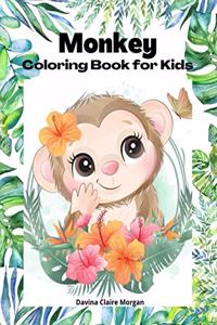 Monkey Coloring Book for kids