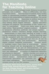 The Manifesto for Teaching Online