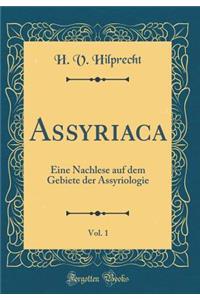 Assyriaca, Vol. 1: Eine Nachlese Auf Dem Gebiete Der Assyriologie (Classic Reprint)
