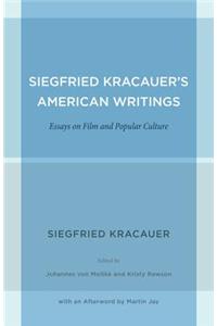 Siegfried Kracauer's American Writings