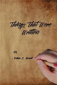 Things That Were Written