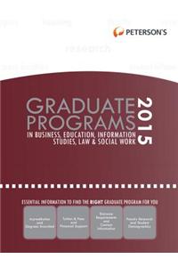 Graduate Programs in Business, Education, Information Studies, Law & Social Work 2015