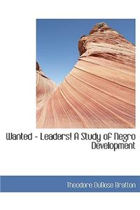 Wanted - Leaders! a Study of Negro Development