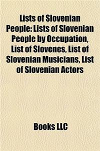 Lists of Slovenian People