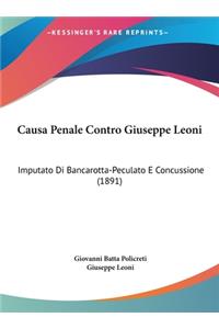 Causa Penale Contro Giuseppe Leoni