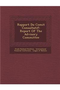 Rapport Du Comit Consultatif