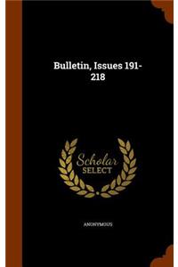 Bulletin, Issues 191-218