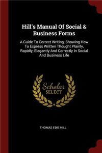 Hill's Manual of Social & Business Forms