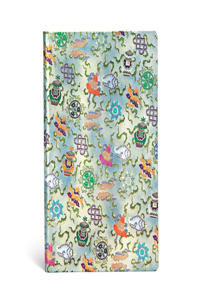 Paperblanks Shankha Sacred Tibetan Textiles Hardcover MIDI Lined Elastic Band Closure 144 Pg 120 GSM