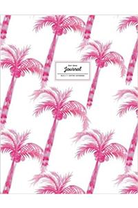 Dot Grid Journal: Pink Palm Trees Notebook, Dotted (Florida Journal)