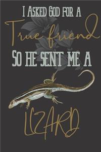I asked god for a true friend so he sent me a Lizard