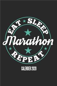 Eat Sleep Marathon Repeat Calender 2020